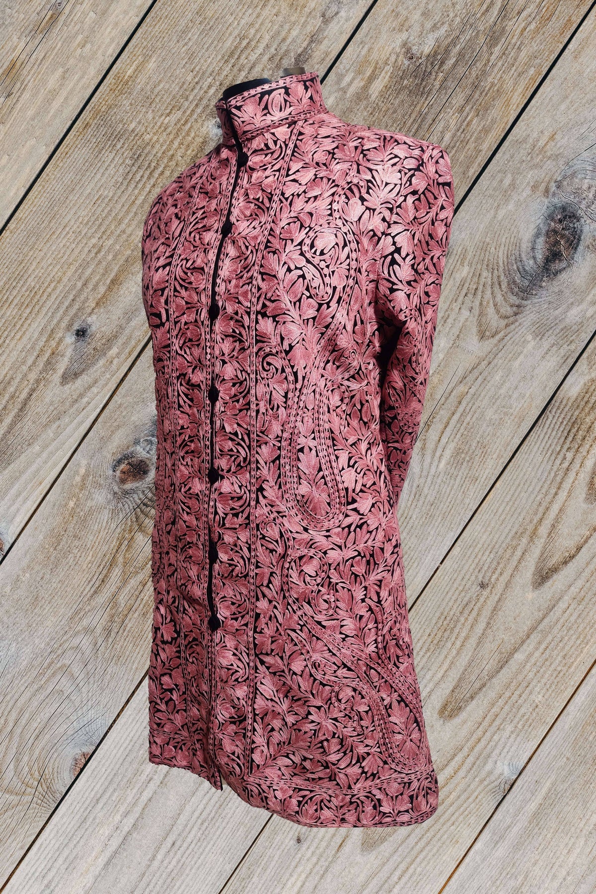 Kashmiri Jacket with all over Aari Embroidery