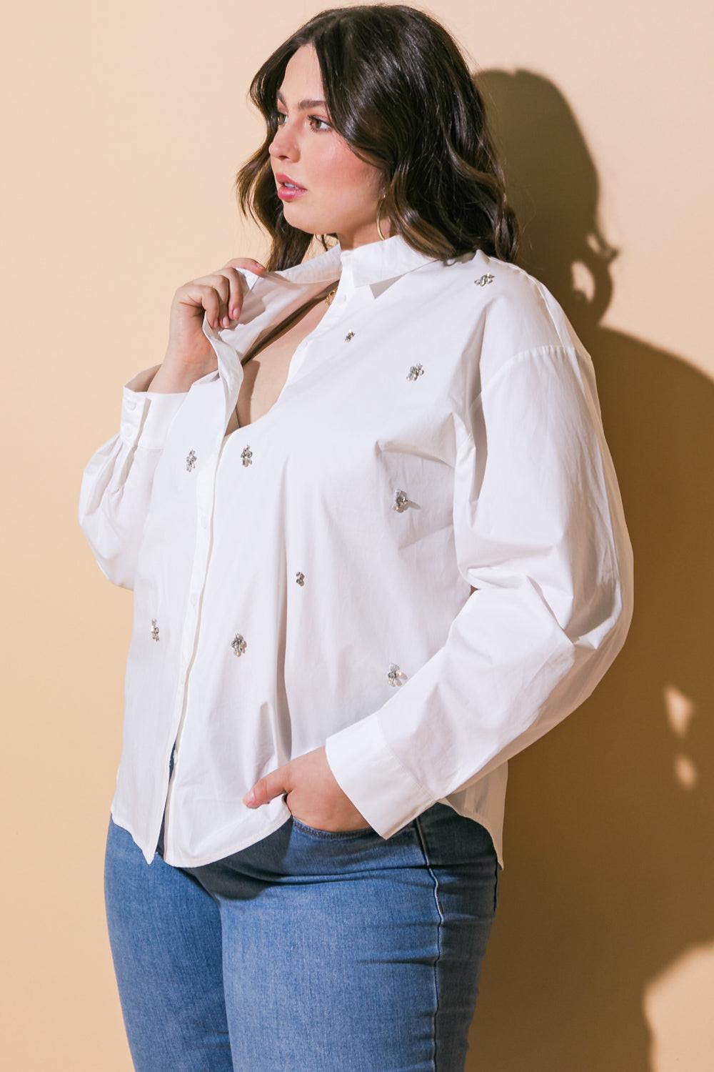Hit or Miss Cotton Poplin Shirt